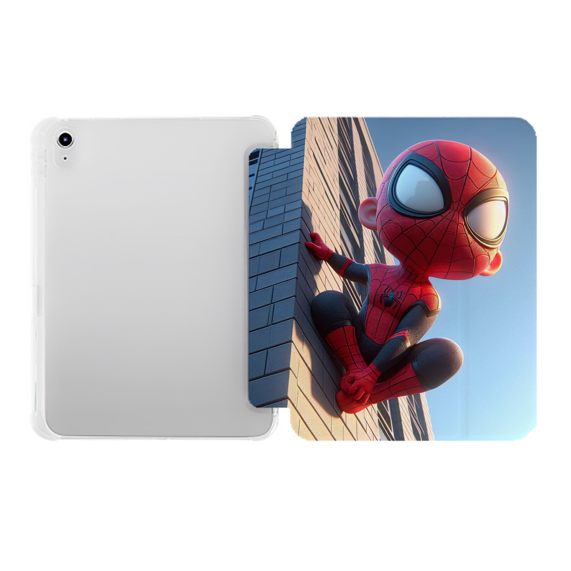 （画像用） Spider Man スパイダーマン IPad ケース ペン収納付き 三つ折りスタンド PUレザー×シリコン 対応機種9.5/10.5/10.9インチ